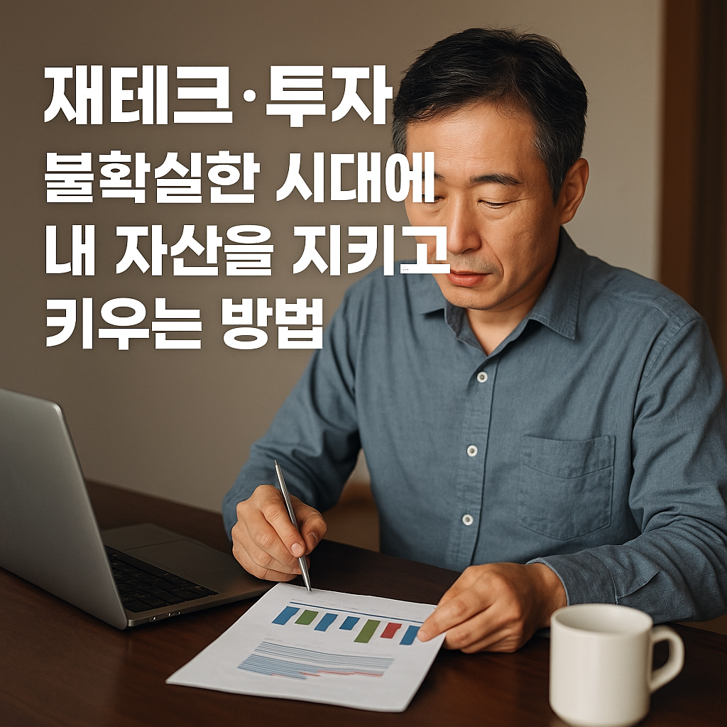 "2025년 재테크와 투자 전략을 나타내는 그래프 이미지"