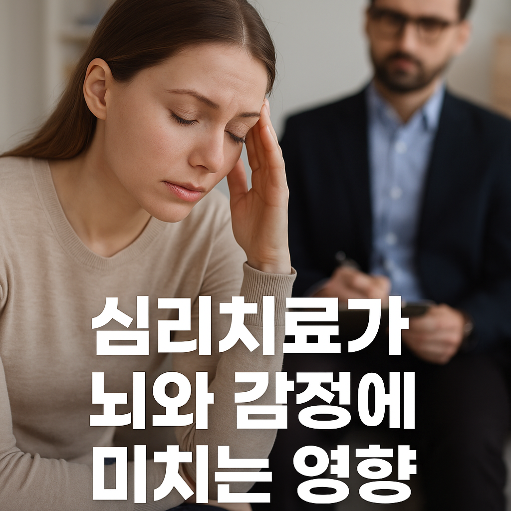 심리치료가 뇌와 감정에 미치는 영향을 표현한 썸네일 이미지