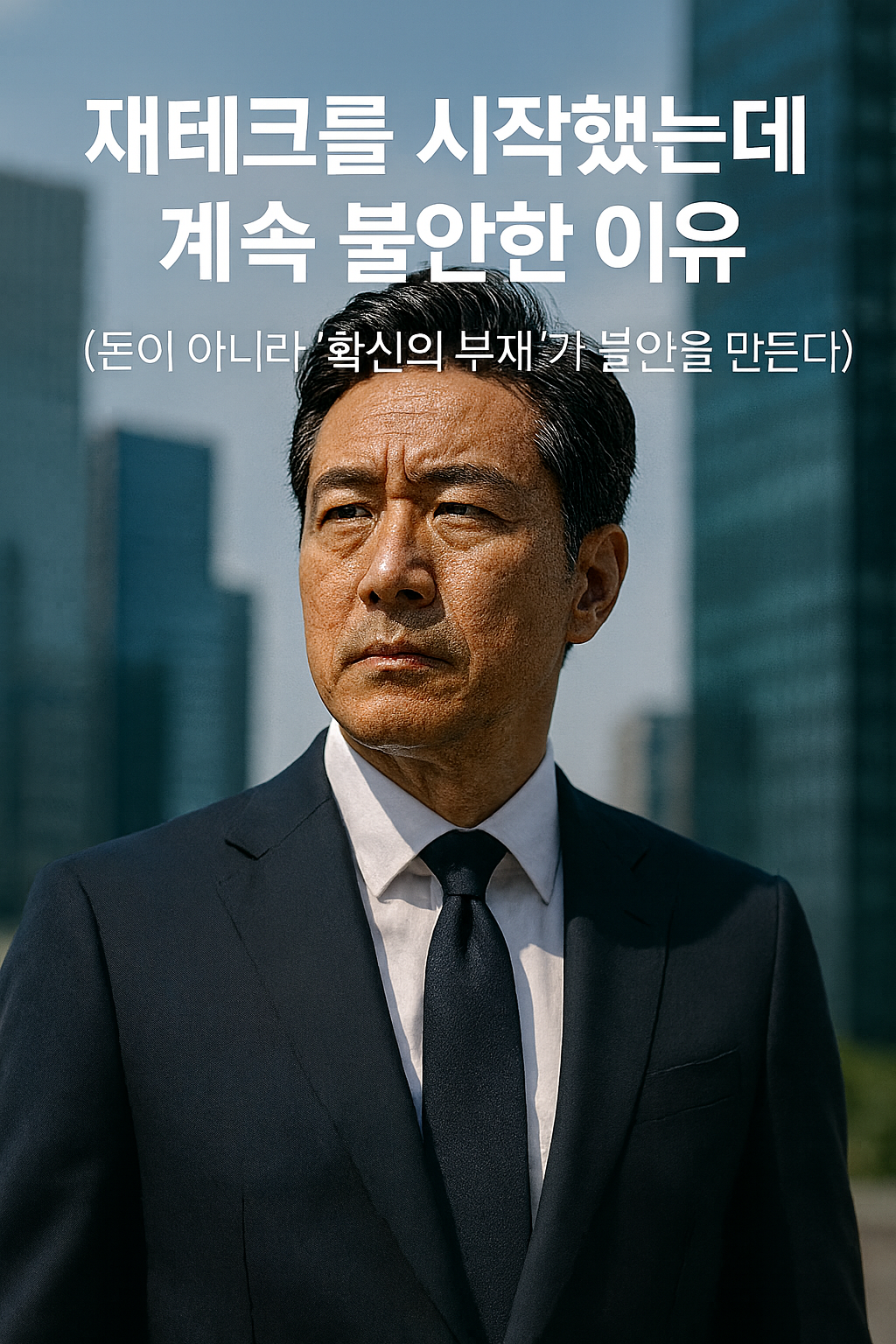 재테크를 시작했지만 불안이 사라지지 않는 진짜 원인이 돈이 아니라 ‘확신의 부재’에 있음을 보여주는 썸네일 이미지