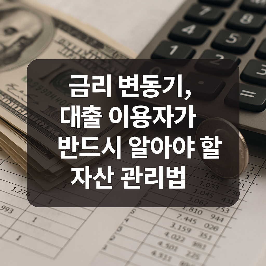 금리 변동 시기 대출자의 자산 관리 핵심 전략을 안내하는 금융 컨셉 썸네일