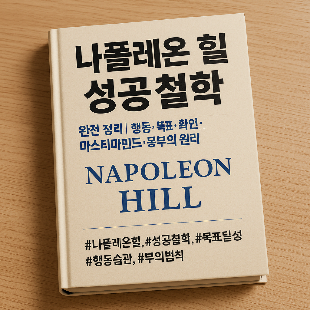 나폴레온 힐 성공철학 핵심을 담은 실물 북 스타일 썸네일 이미지