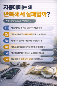 자동매매가 반복해서 실패하는 이유를 설명한 인포그래픽