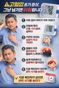 고혈압 초기 증상 6가지, 지금 확인하지 않으면 관리 시기를 놓칠 수 있습니다
