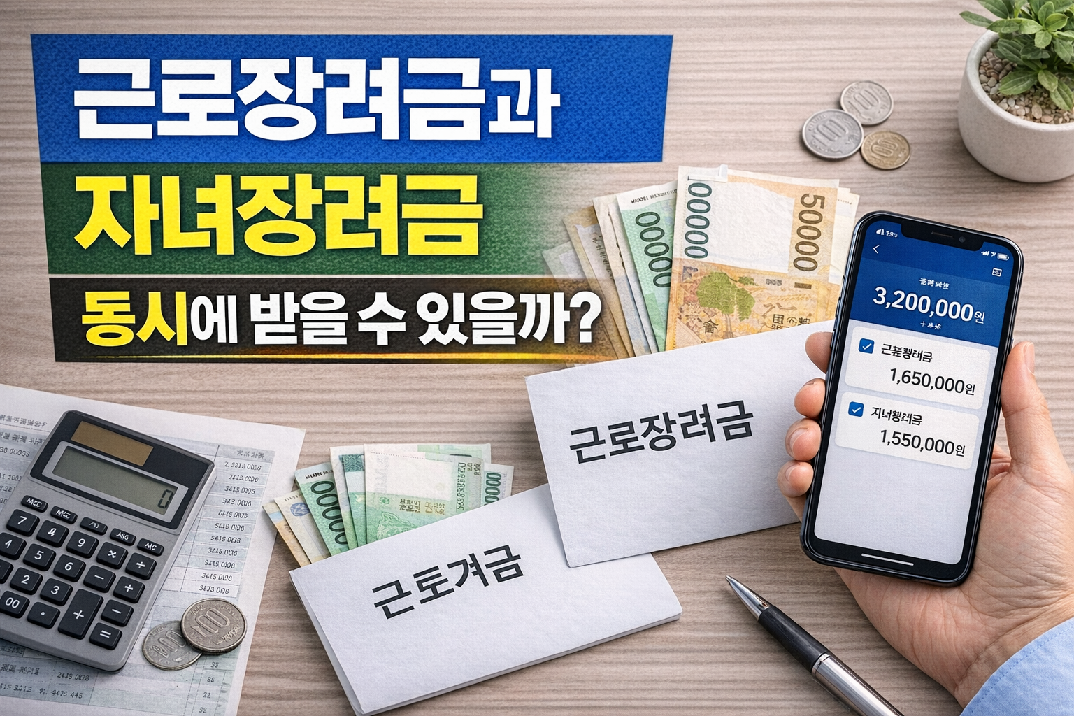 근로장려금과 자녀장려금을 동시에 받을 수 있는지 한눈에 정리한 정부지원금 썸네일