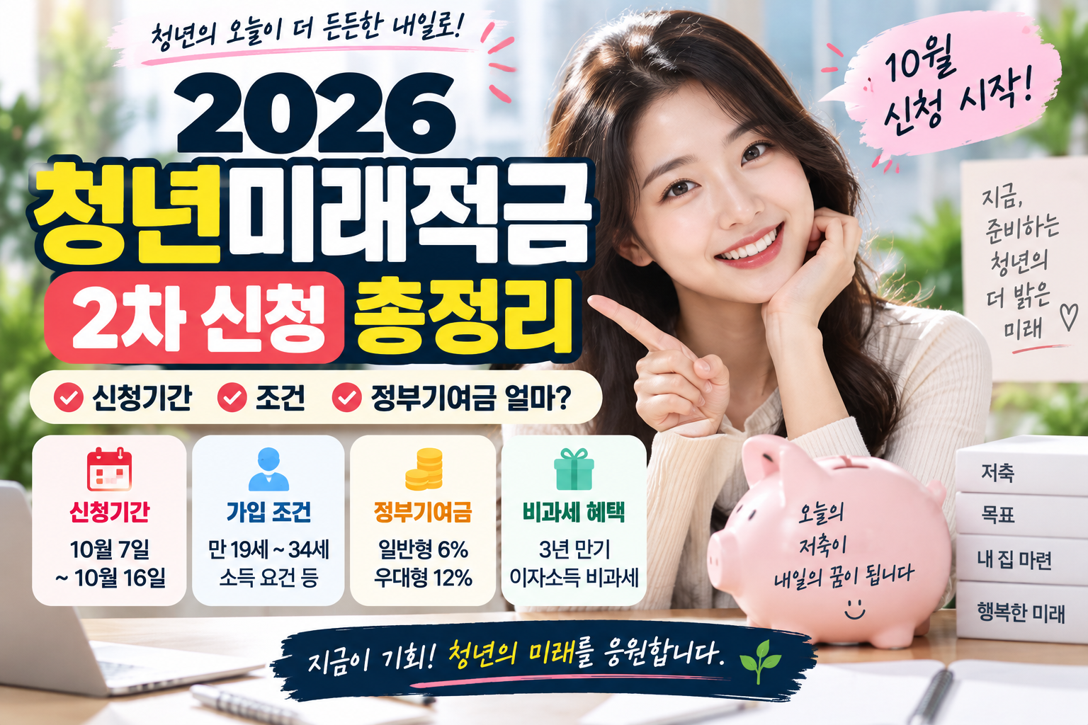 2026 청년미래적금 2차 신청기간과 가입조건, 정부기여금을 정리한 썸네일